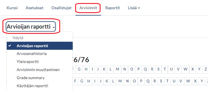 Arvioinnit moodle 4